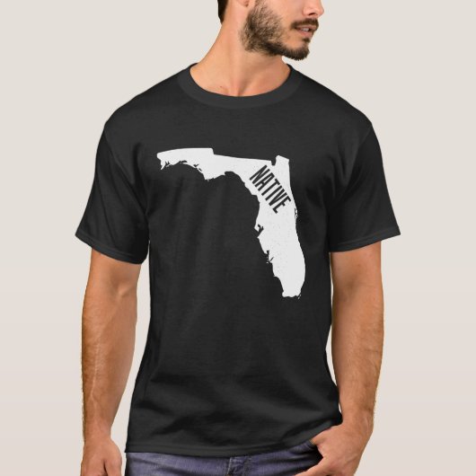 Florida Native Home Pride State Outline Zomer TS T-shirt (Voorkant)