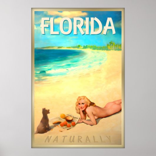 FLORIDA Natuurlijk MARILYN MONROE Strand Speld U Poster (Voorkant)