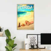 FLORIDA Natuurlijk MARILYN MONROE Strand Speld U Poster (Thuiskantoor)