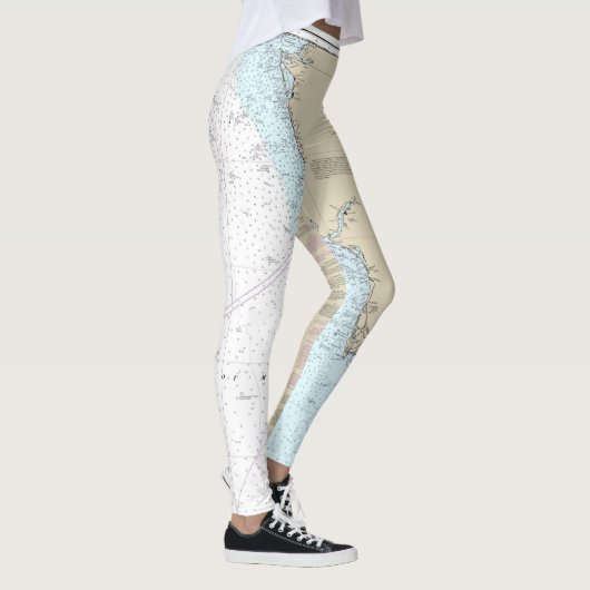 Florida Nautical Chart Havana naar Tampa Bay Leggings (Rechts)