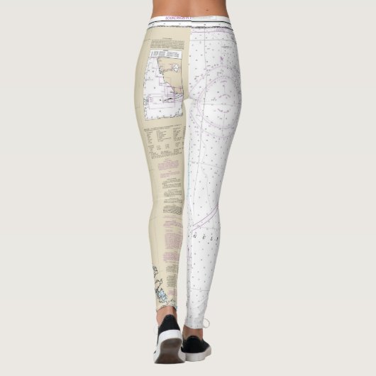 Florida Nautical Chart Havana naar Tampa Bay Leggings (Achterkant)