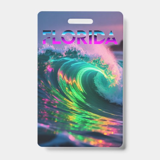 Florida – Neon Golfbewegingen Badge (Voorzijde)