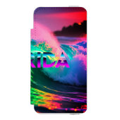 Florida – Neon Wave Vibes Incipio iPhone Portemonnee Hoesje (Voorkant Agenda)