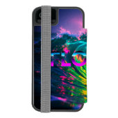 Florida – Neon Wave Vibes Incipio iPhone Portemonnee Hoesje (Agenda Achterkant)