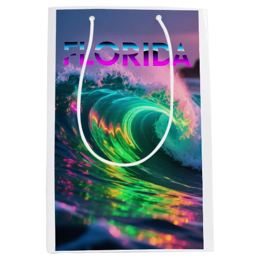 Florida – Neon Wave Vibes Medium Cadeauzakje (Voorkant)