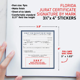 FLORIDA Notaris Certificaat Jurat Handtekening doo Wijn Etiket
