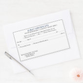 FLORIDA Notaris Jurat Certificaat Document 4.5x2.7 Rechthoekige Sticker (Envelop)