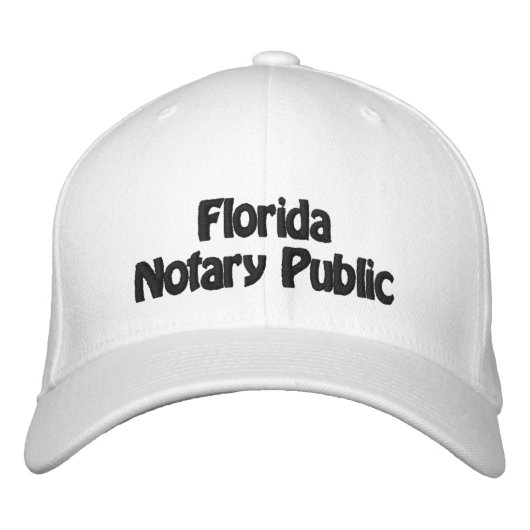 Florida Notarisch openbaar geborduurd Baseball Pet (Voorkant)