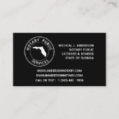 Florida Notary Public Services Visitekaartje (Voorkant)