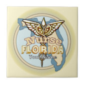 Florida Nurse Caduceus Tile Tegeltje (Voorkant)