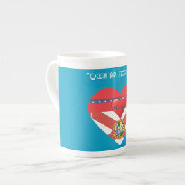 Florida Ocean Blue Fun Porselein Kop