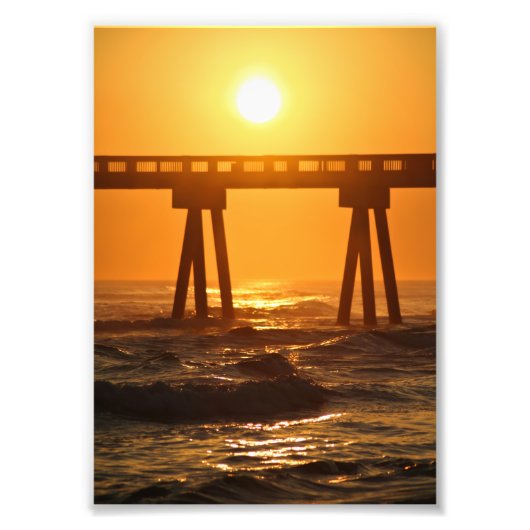 Florida Ocean Sunset 5x7 Foto Foto Afdruk (Voorkant)