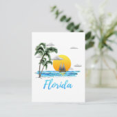 Florida Ocean Sunset Sailing Briefkaart (Staand voorkant)