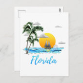 Florida Ocean Sunset Sailing Briefkaart (Voorkant / Achterkant)