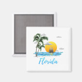 Florida Ocean Sunset Sailing Magneet (Voorkant / Achterkant)