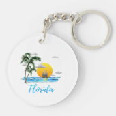 Florida Ocean Sunset Sailing Sleutelhanger (Achterkant)