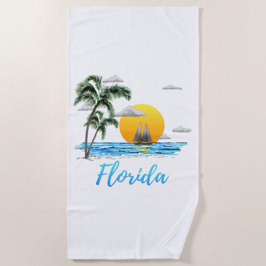 Florida Ocean Sunset Sailing Strandlaken (Voorkant)