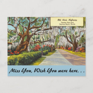 Florida, Old Dixie Highway, Daytona Beach Briefkaart