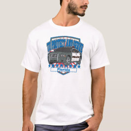 Florida om politieauto te beschermen en te bediene t-shirt