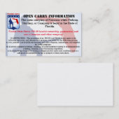 Florida Open Carry Card Visitekaartje (Voorkant / Achterkant)