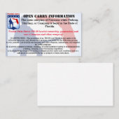 Florida Open Carry Card Visitekaartje (Voorkant / Achterkant)
