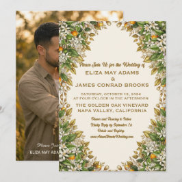 Florida Orange Blossom Foto Trouwuitnodiging Save The Date