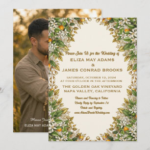 Florida Orange Blossom Foto Trouwuitnodiging Save The Date