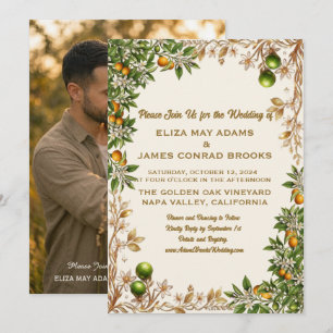 Florida Orange Blossom Foto Trouwuitnodiging Save The Date