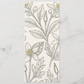 Florida Orange Blossom Gouden Elegante Trouw Prg  Programmakaart (Achterkant)