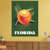 Florida Orange-reisposter Canvas Afdruk (Insitu (Woonkamer))