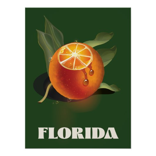 Florida Orange-reisposter Canvasprint Perfect Poster (Voorkant)