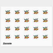 Florida Oranje Blossom Ronde Sticker (Vel)