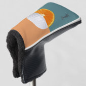 Florida Oranje golfbal Golf Head Hoesje Golfheadcover (3/4 voorkant)