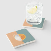 Florida Oranje golfbal Stenen Onderzetter (Zijkant)