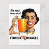 Florida Oranje Juice Briefkaart (Voorkant)