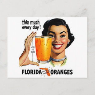 Florida Oranje Juice Briefkaart