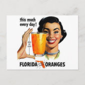Florida Oranje Juice Briefkaart (Voorkant)
