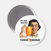 Florida Oranje Juice Magneet (Voorkant / Achterkant)