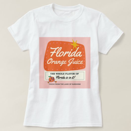 Florida Oranje Juice T-Shirt (Design voorkant)