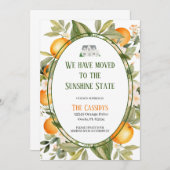 Florida Oranje verhuisaankondiging Kaart (Voorkant / Achterkant)