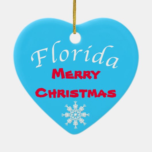 Florida Ornamenten Vrolijk Kerstfeest Ornament (Achterkant)