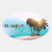 Florida Ovale Sticker (Voorkant)