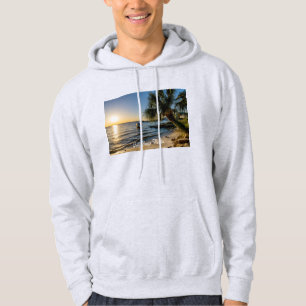 Florida Overhellende Palmboom Zonsondergang Heren  Hoodie