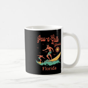 Florida P-a-grille Beach Fl Surfer Surfen Vissen Koffiemok