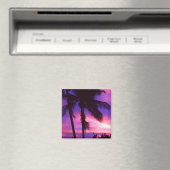 Florida Palm Sunset Magnet (Insitu (Vaatwasser))