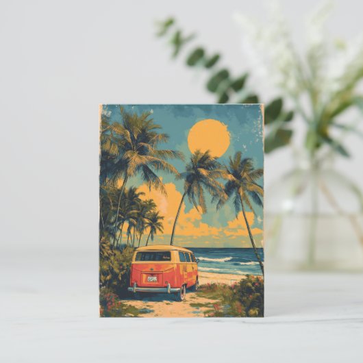  Florida Palm Tree Beach Briefkaart (Staand voorkant)