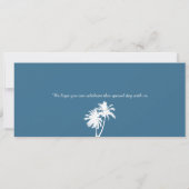 Florida Palm Tree Boarding Pass Wedding Kaart (Achterkant)