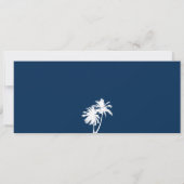 Florida Palm Tree Boarding Pass Wedding Kaart (Achterkant)