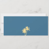 Florida Palm Tree Boarding Pass Wedding Kaart (Achterkant)
