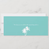 Florida Palm Tree Boarding Pass Wedding Kaart (Achterkant)